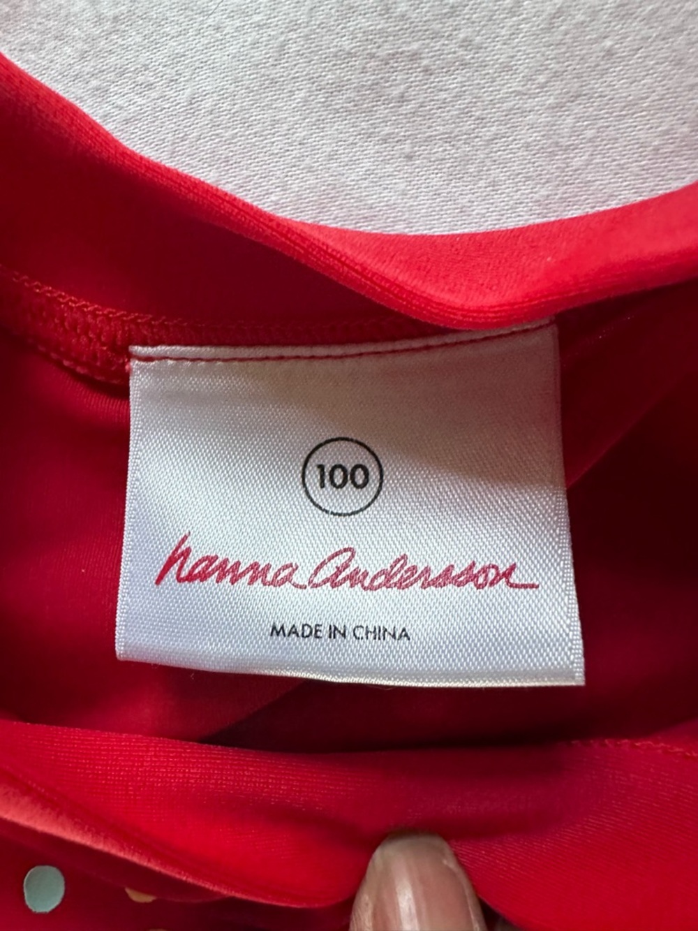 Hanna Andersson Kids Rash Guard Swim Top Red Sun Print Size 100 (3T 4T) - Picture 2 of 6